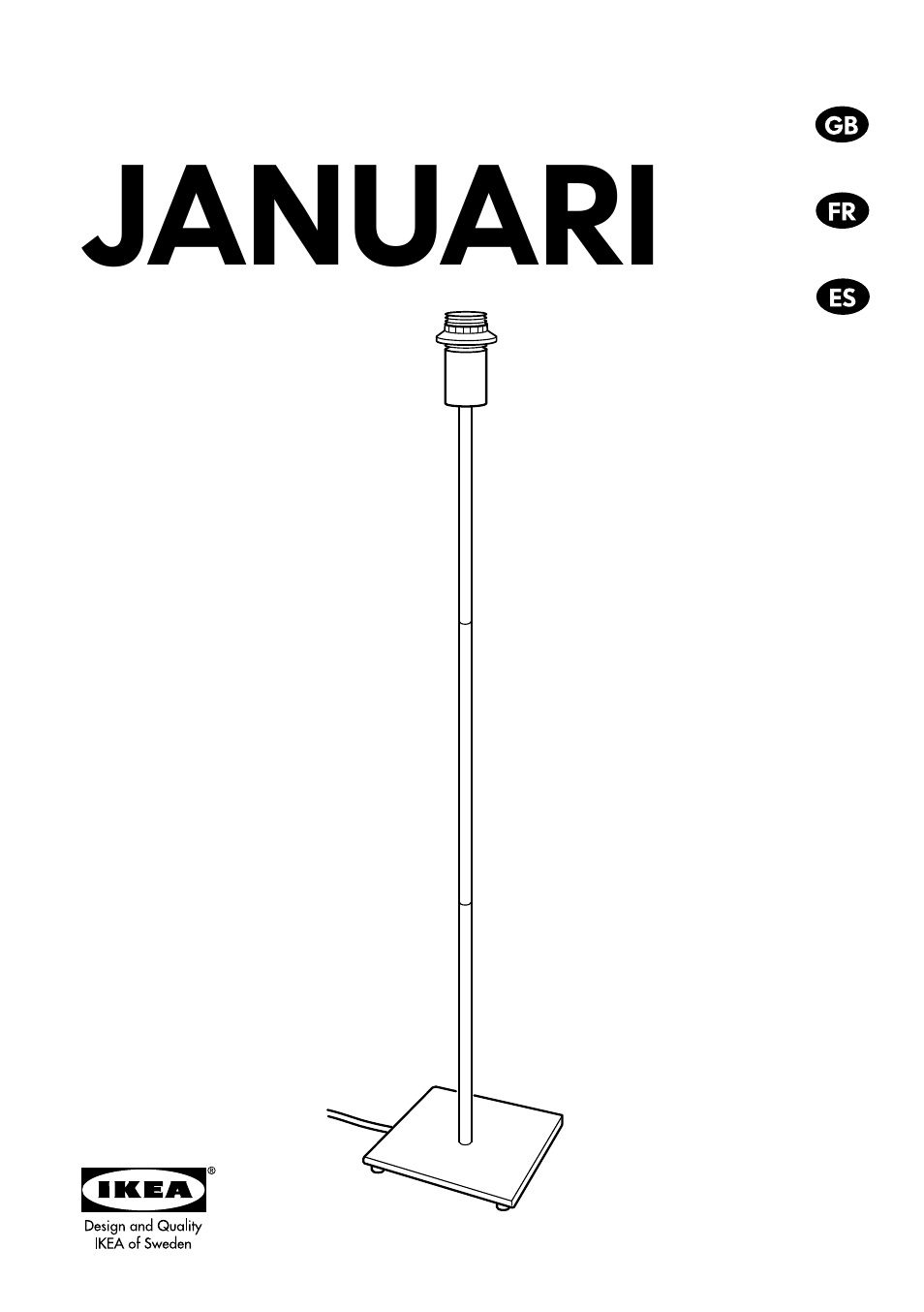 IKEA JANUARI AA-278412-2 User Manual | 8 pages