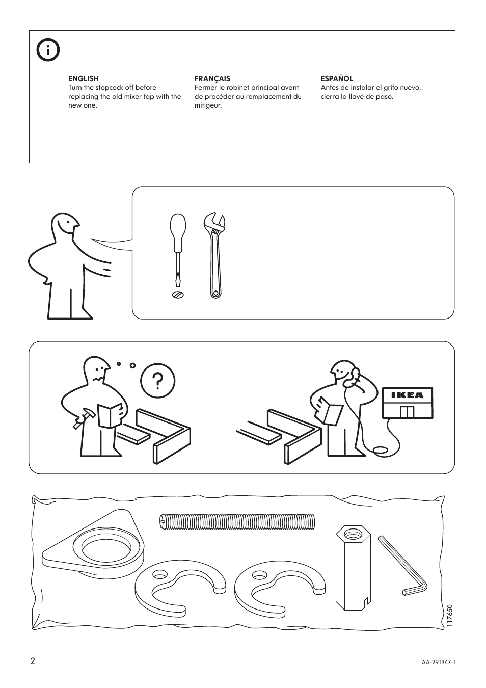 IKEA LOVIKEN User Manual | Page 2 / 8