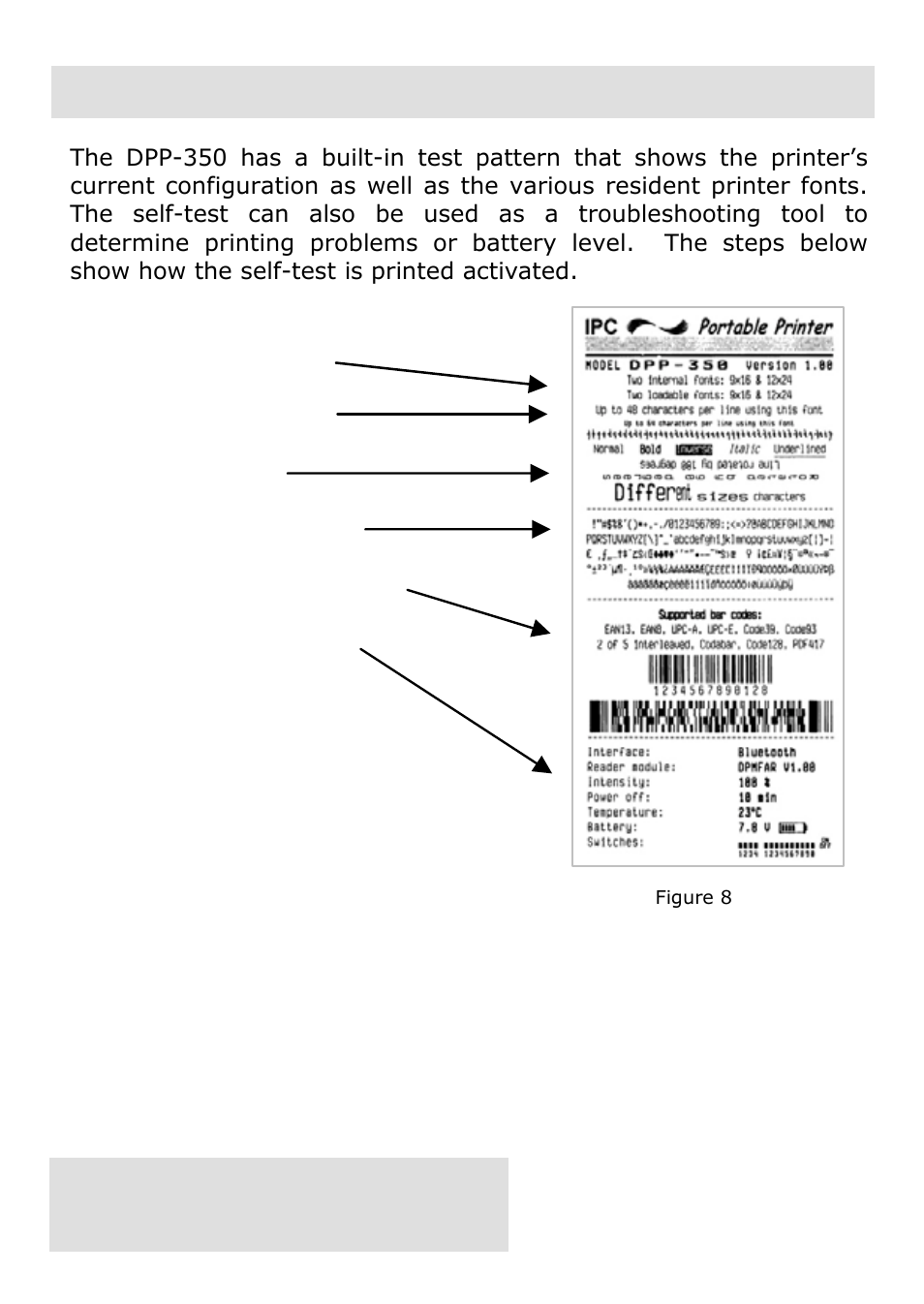 Self-test | Infinite Peripherals DPP-350 User Manual | Page 13 / 31
