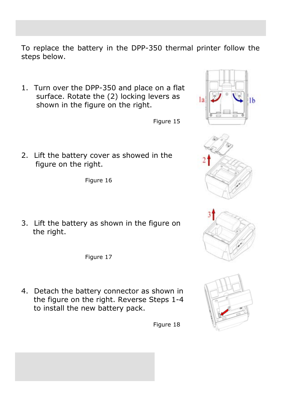Replacing battery, Infinite peripherals, inc | Infinite Peripherals DPP-350 User Manual | Page 27 / 31