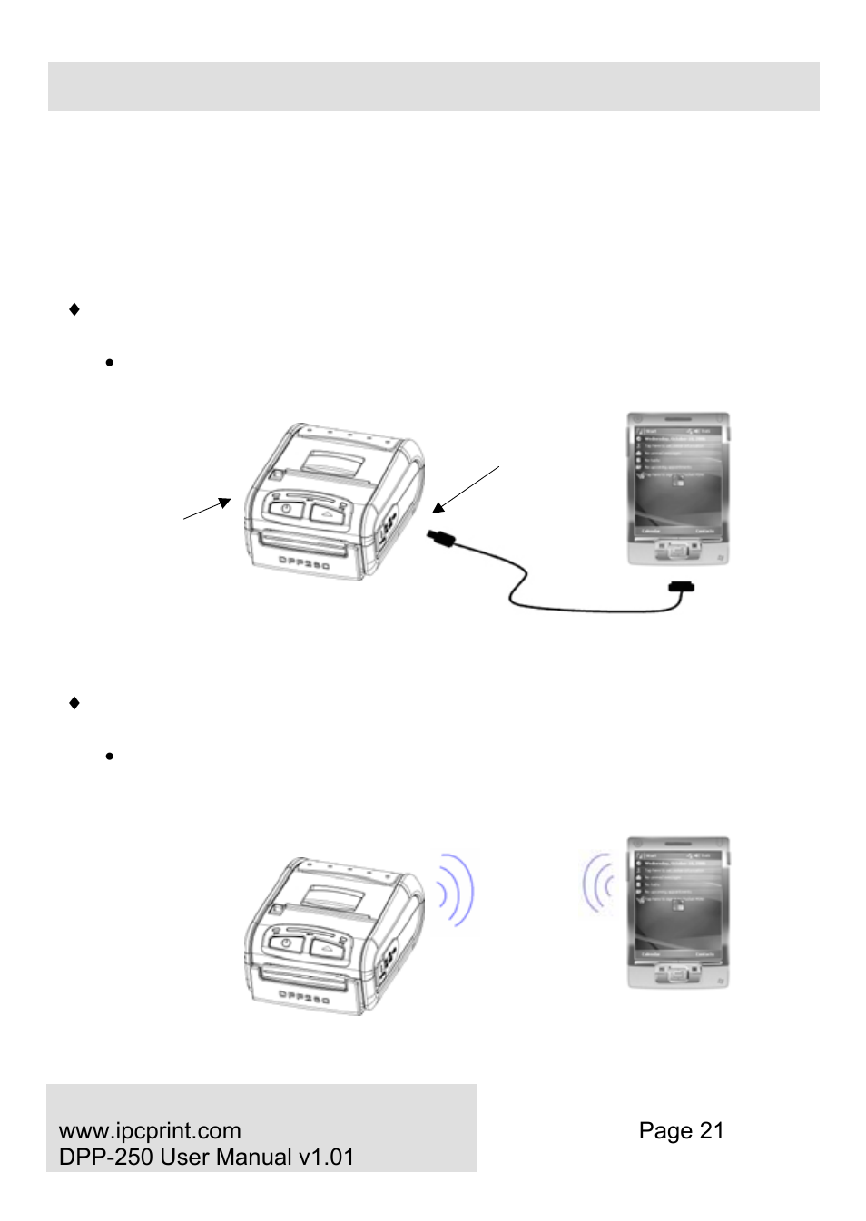 Connecting device, Infinite peripherals, inc | Infinite Peripherals DPP-250 User Manual | Page 21 / 29