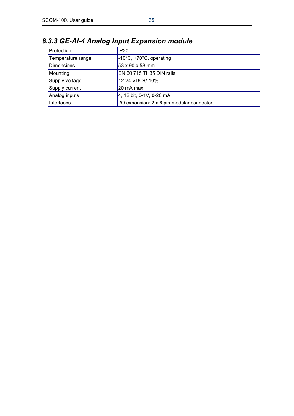 3 ge-ai-4 analog input expansion module | Infinite Peripherals SCOM-100 User Manual | Page 35 / 40