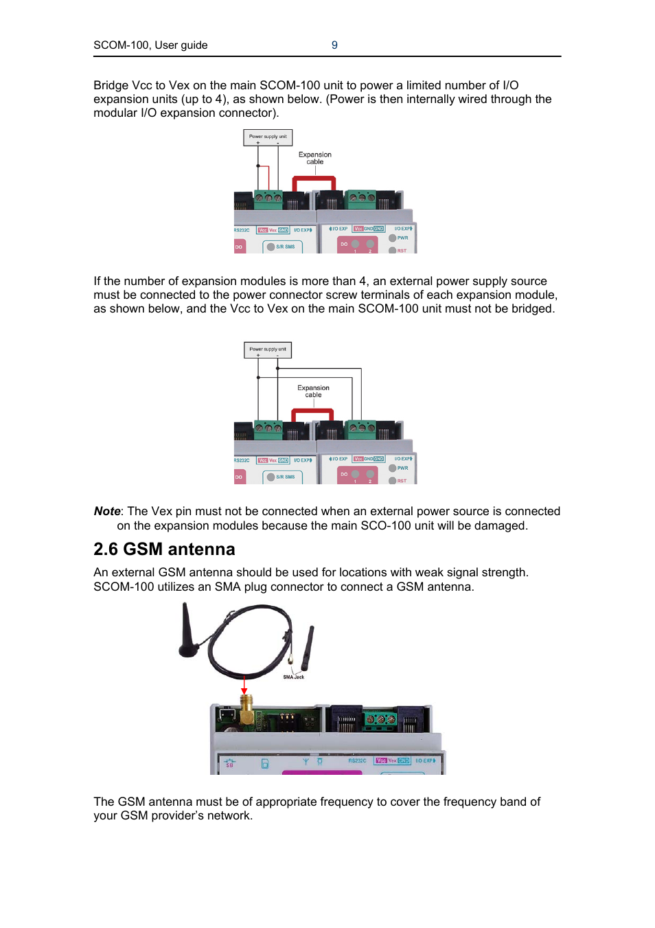 6 gsm antenna | Infinite Peripherals SCOM-100 User Manual | Page 9 / 40