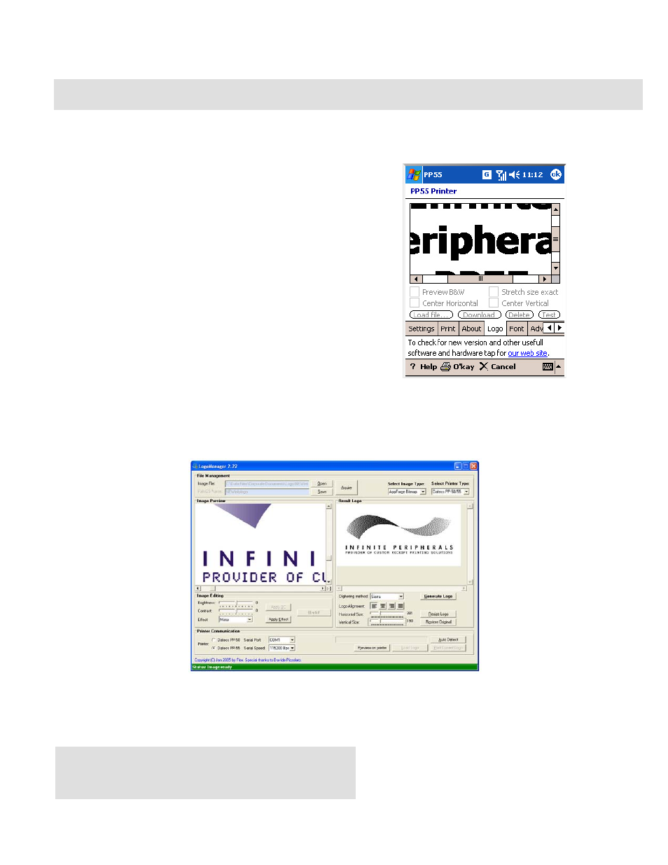 Using logo | Infinite Peripherals PP-55 User Manual | Page 23 / 26