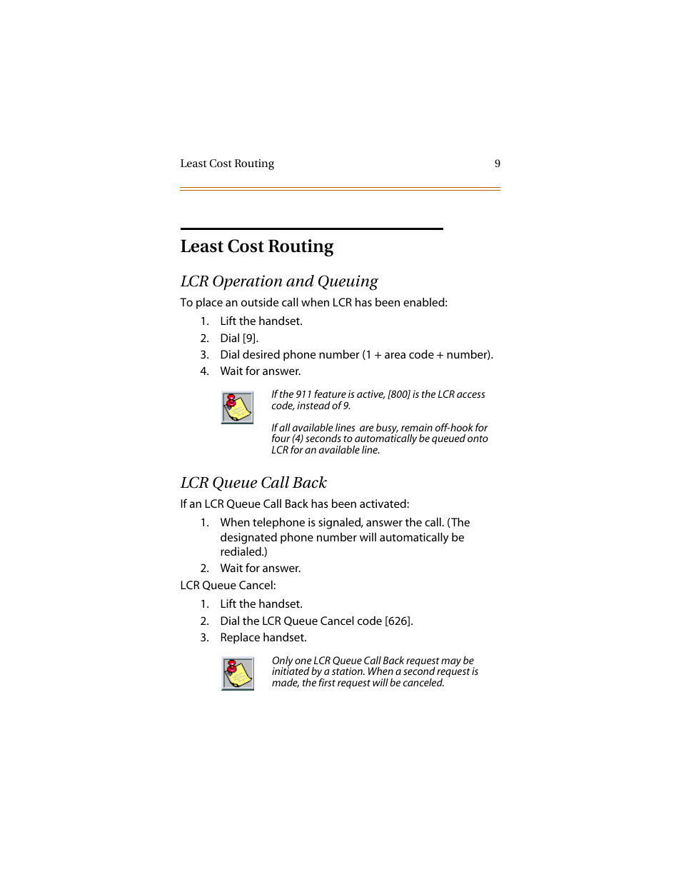 Least cost routing, Lcr operation and queuing, Lcr queue call back | Lcr operation and queuing lcr queue call back | Infinite Peripherals DVX Plus II/III/IV User Manual | Page 14 / 24