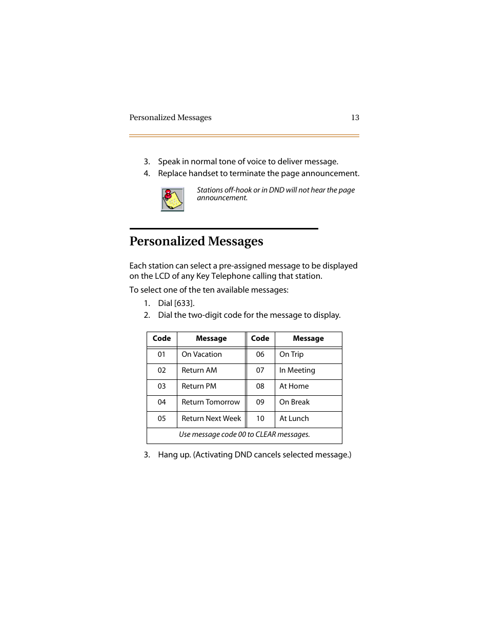 Personalized messages | Infinite Peripherals DVX Plus II/III/IV User Manual | Page 18 / 24