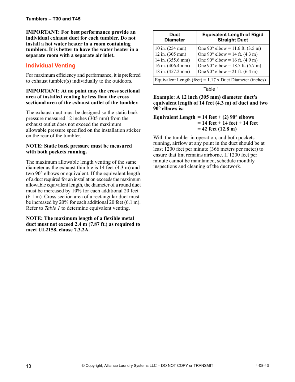 Individual venting | IPSO T30 User Manual | Page 14 / 21