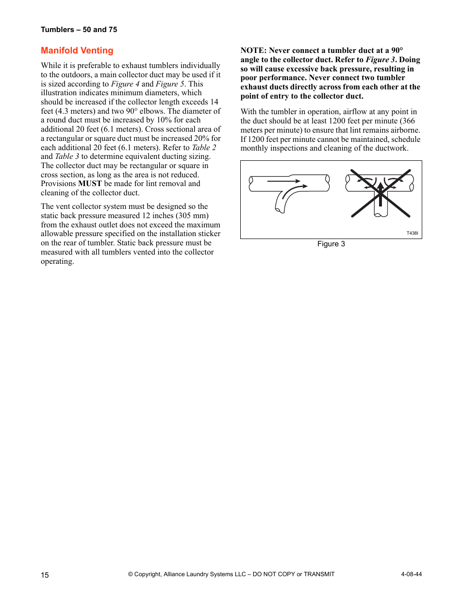 Manifold venting | IPSO TMB795C User Manual | Page 16 / 21