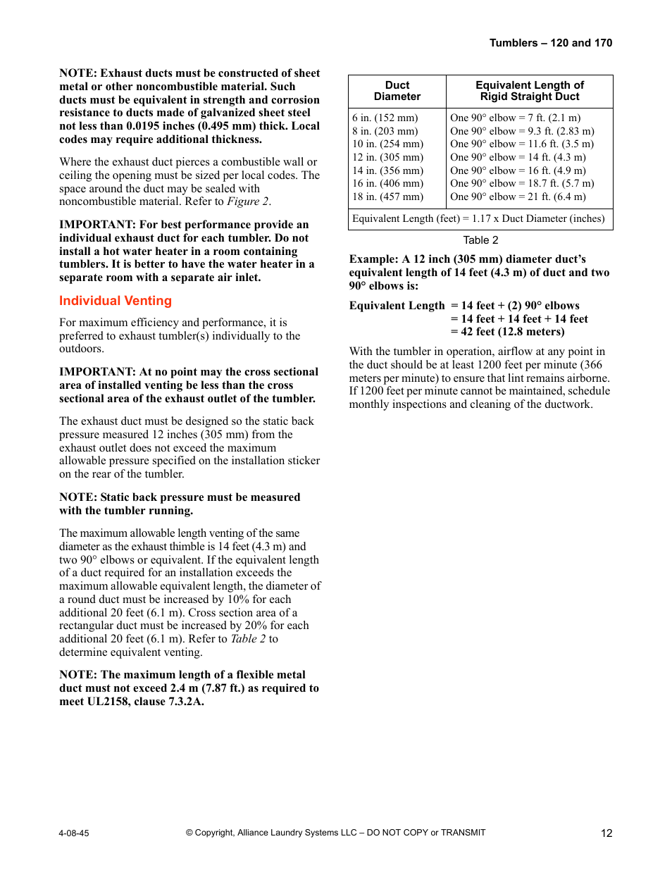 Individual venting | IPSO 120 User Manual | Page 13 / 18