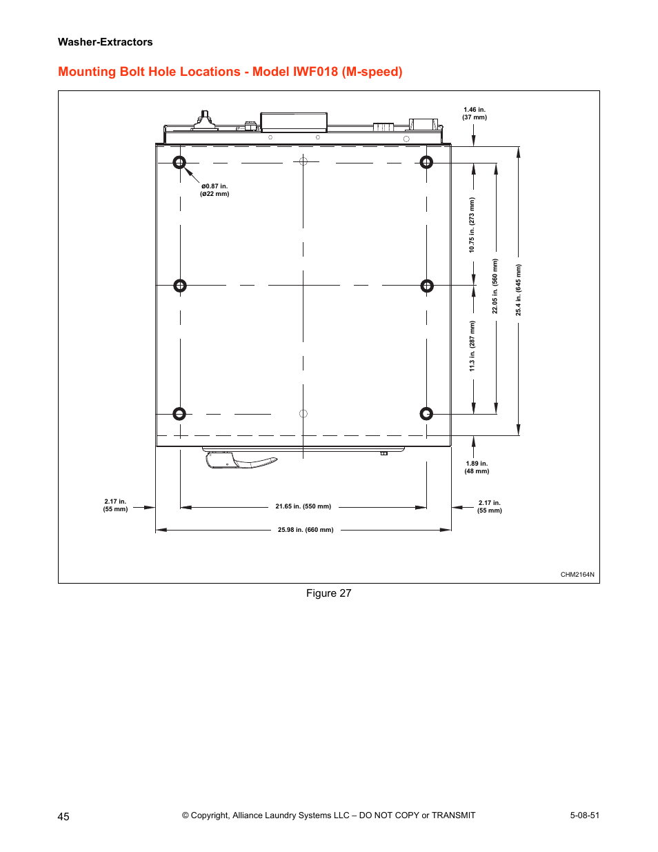 Washer-extractors, Figure 27 | IPSO CHM2097N User Manual | Page 46 / 75