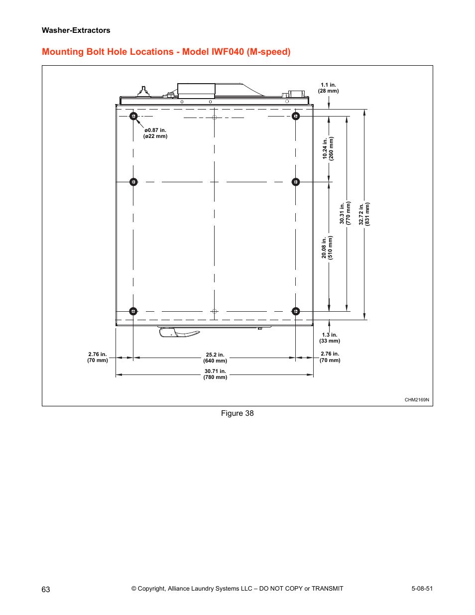 Washer-extractors, Figure 38 | IPSO CHM2097N User Manual | Page 64 / 75