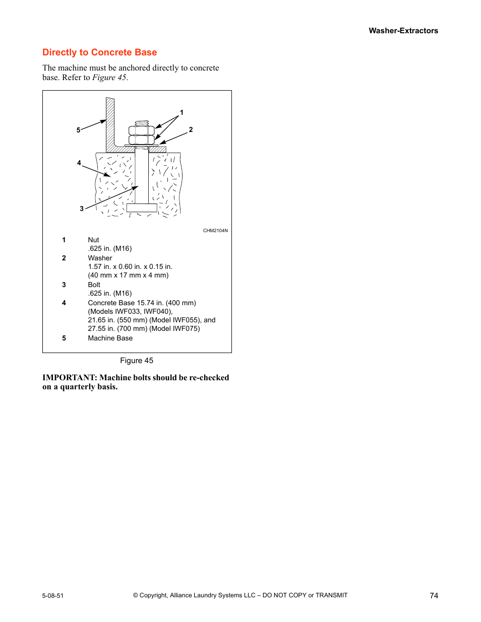 Directly to concrete base | IPSO CHM2097N User Manual | Page 75 / 75