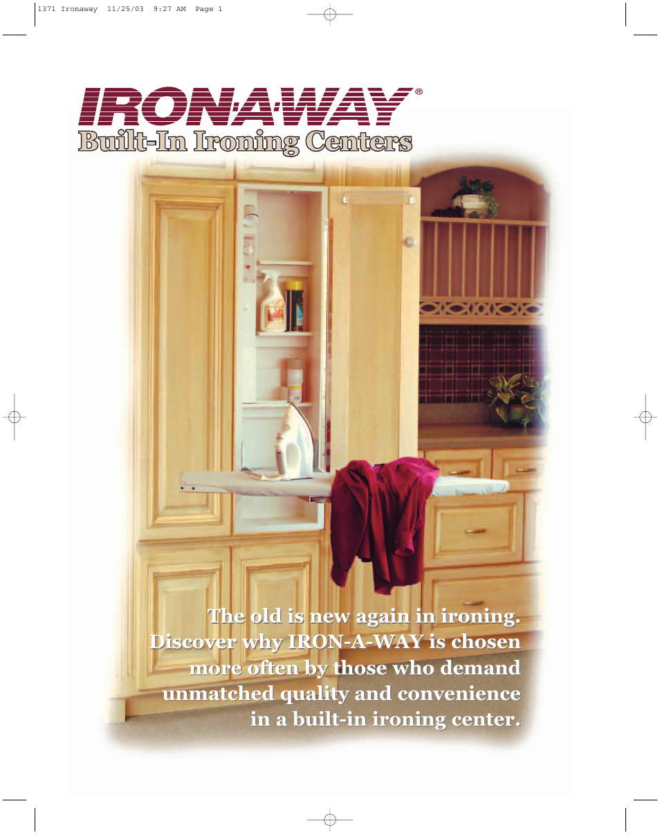 Iron-A-Way A-46 User Manual | 8 pages