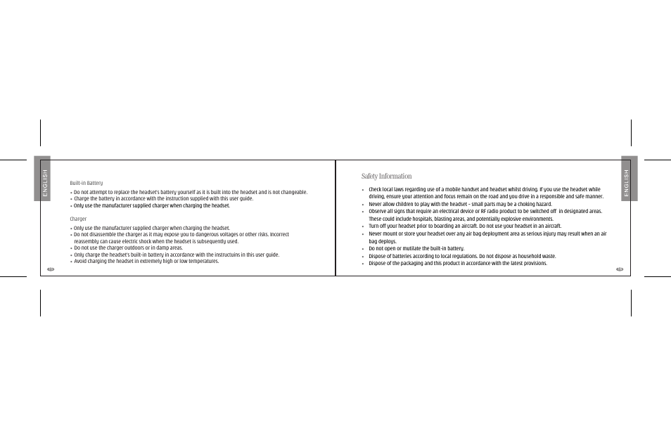 Safety information | i. Tech Dynamic Clip V User Manual | Page 10 / 12