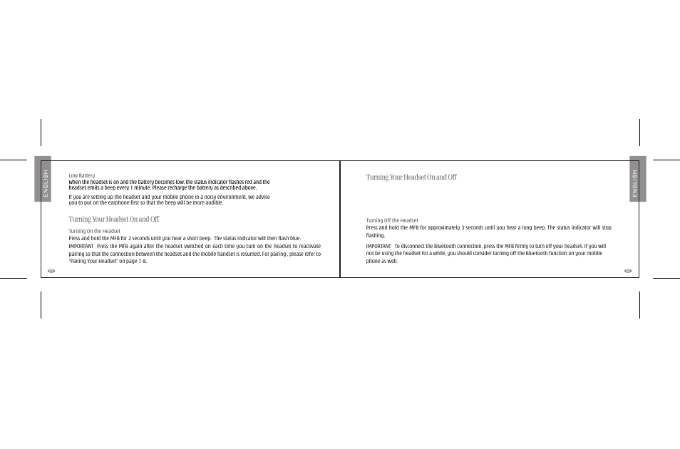 Turning your headset on and off | i. Tech Dynamic Clip V User Manual | Page 5 / 12