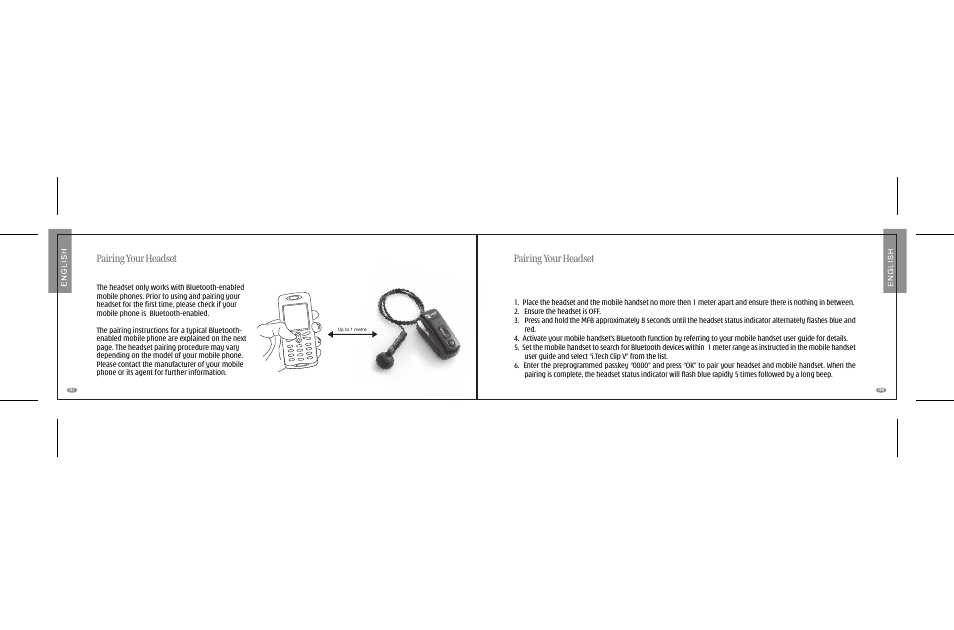 Pairing your headset | i. Tech Dynamic Clip V User Manual | Page 6 / 12