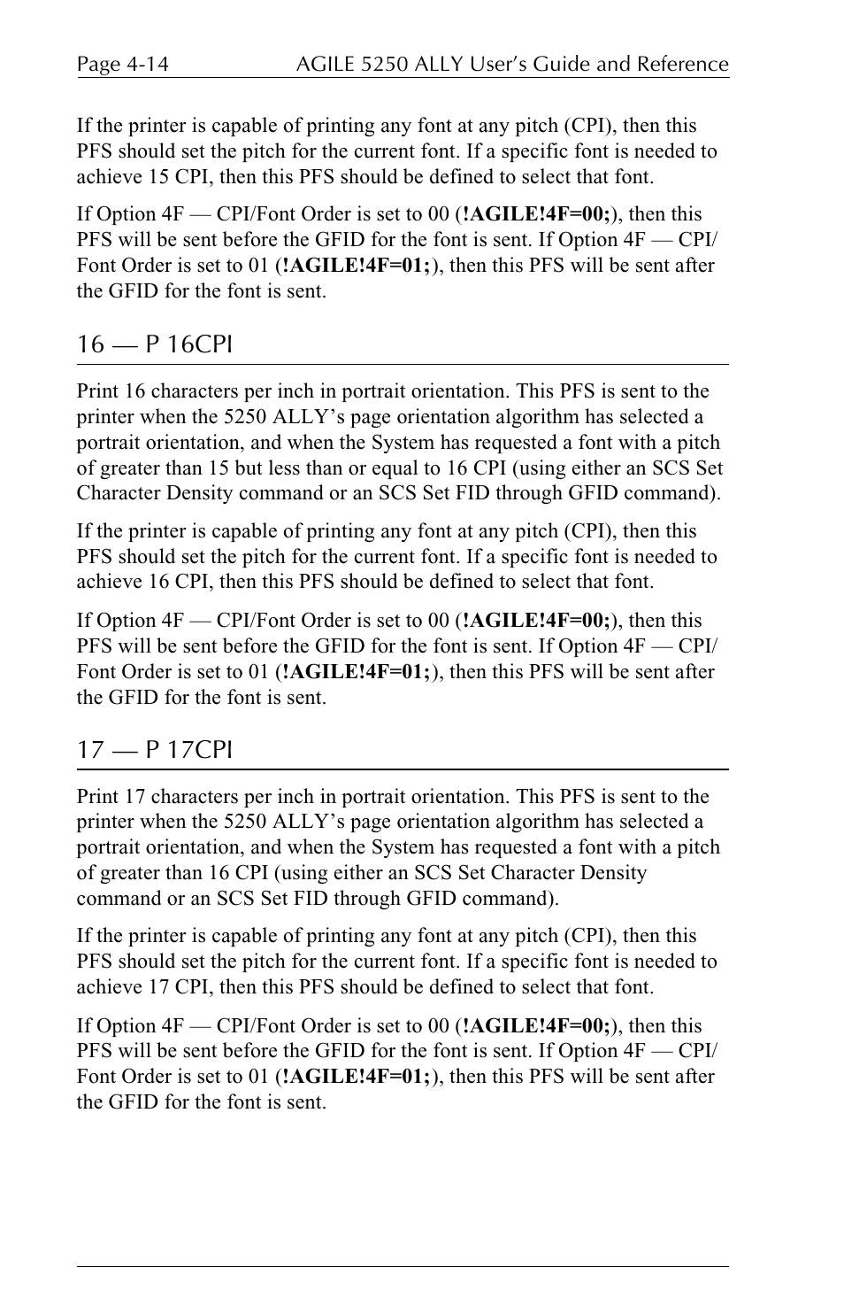 16  p 16cpi, 17  p 17cpi | I-Data 5250 ALLY User Manual | Page 108 / 240