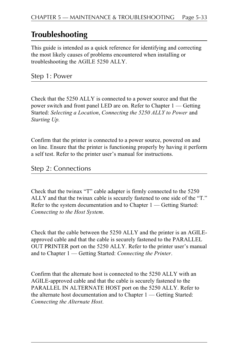 Troubleshooting | I-Data 5250 ALLY User Manual | Page 155 / 240