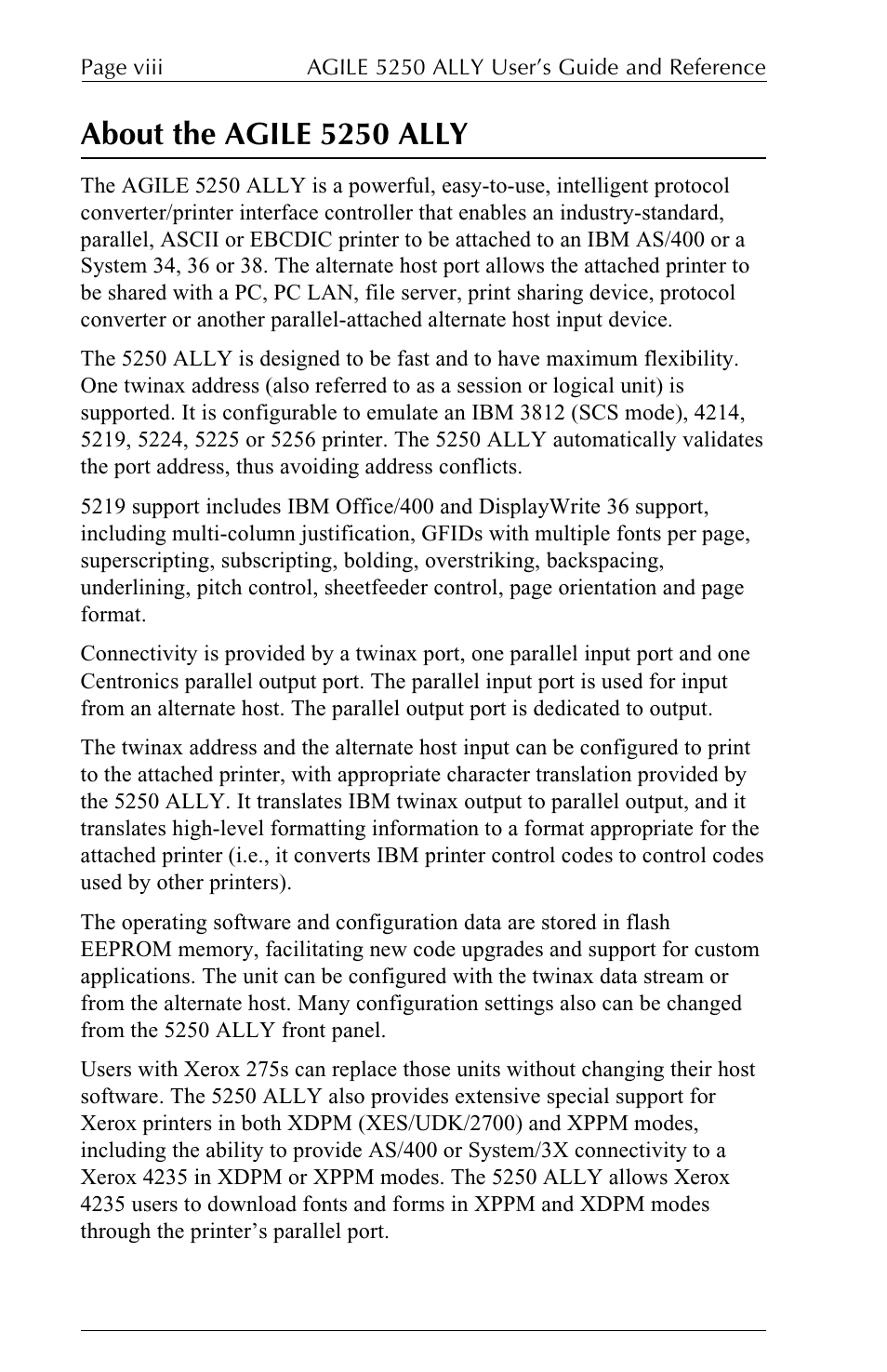 About the agile 5250 ally | I-Data 5250 ALLY User Manual | Page 8 / 240