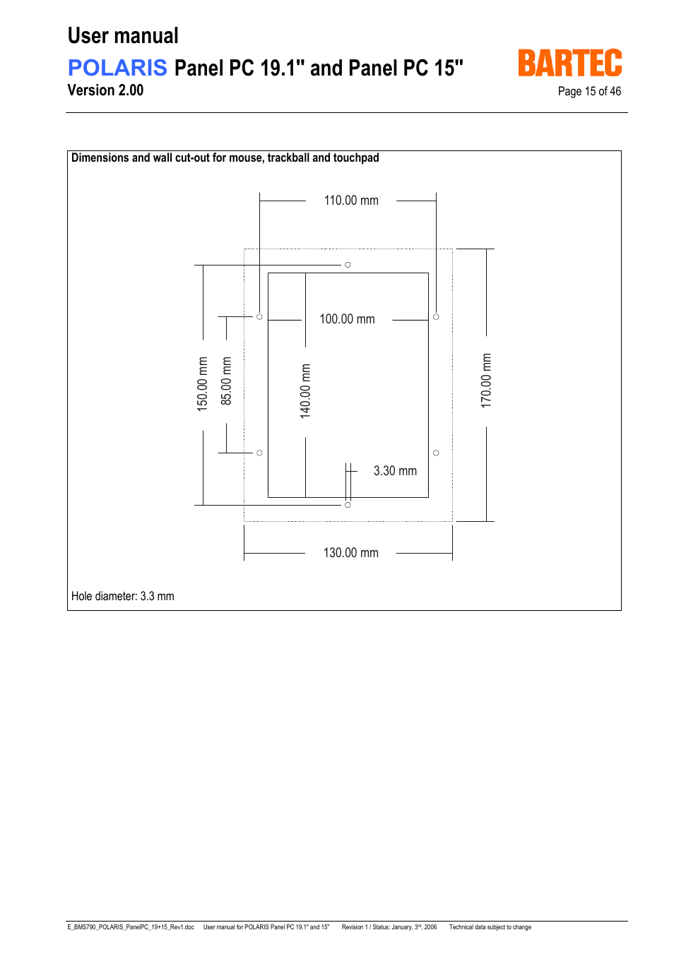 Version 2.00 | I-Data POLARIS Panel PC 19.1" User Manual | Page 15 / 46