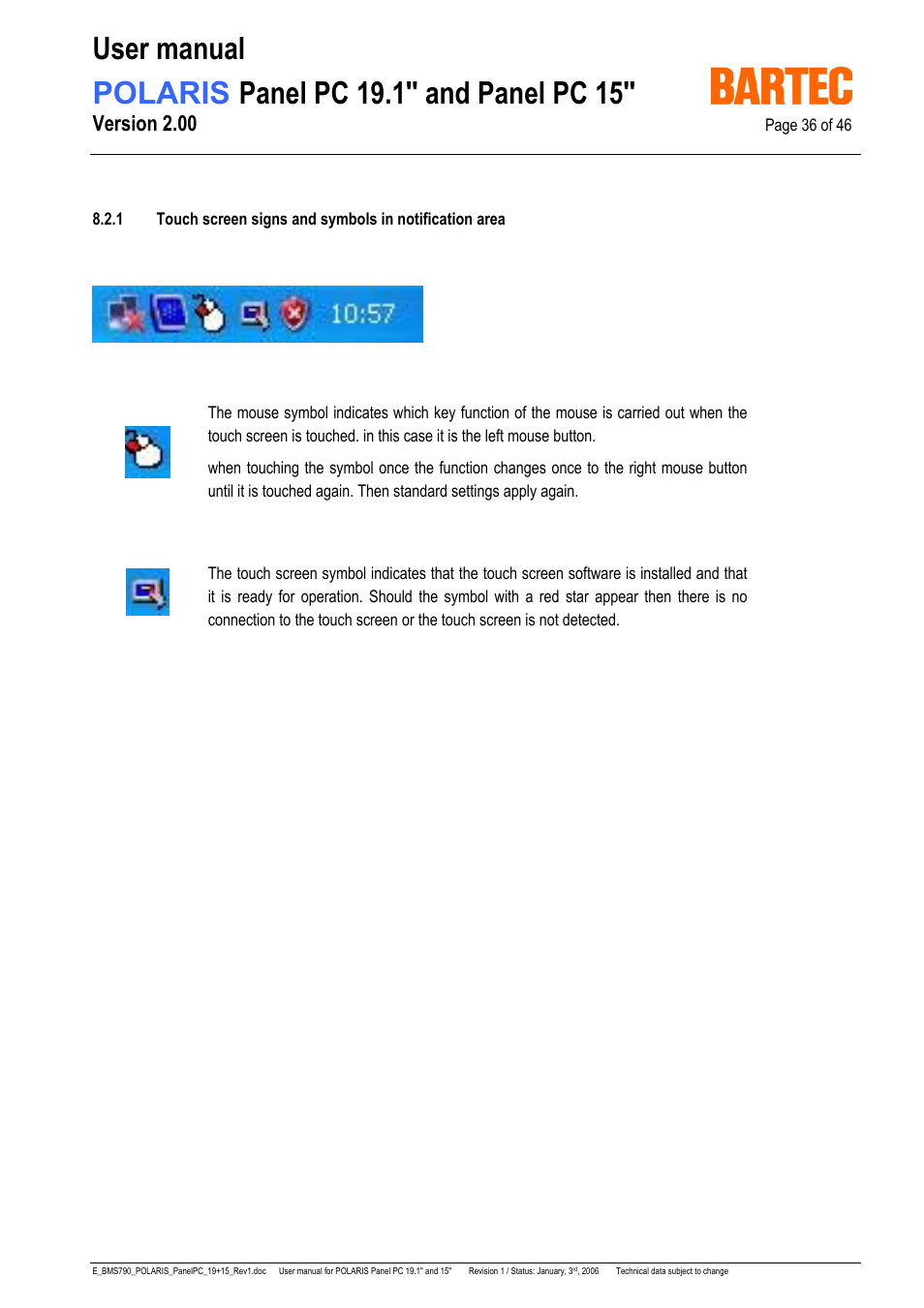 Version 2.00 | I-Data POLARIS Panel PC 19.1" User Manual | Page 36 / 46