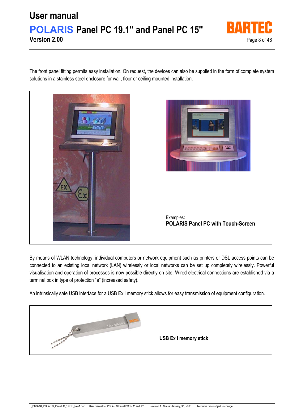 Version 2.00 | I-Data POLARIS Panel PC 19.1" User Manual | Page 8 / 46
