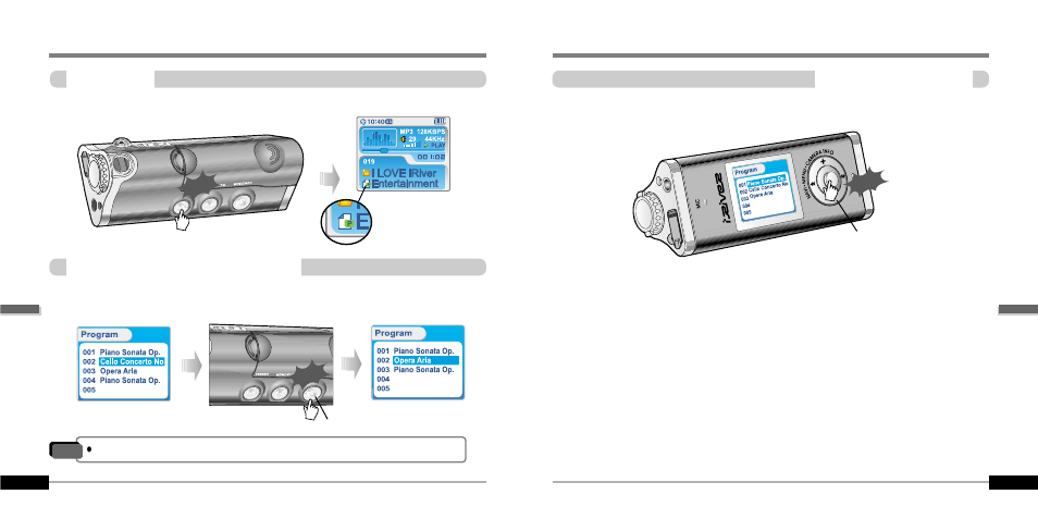 Playing in a favorite order(program) | iRiver IFP-1000 User Manual | Page 30 / 44
