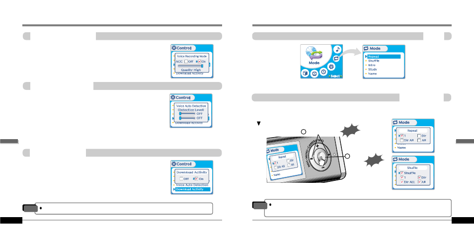 Menu-mode, Menu-control | iRiver IFP-1000 User Manual | Page 37 / 44