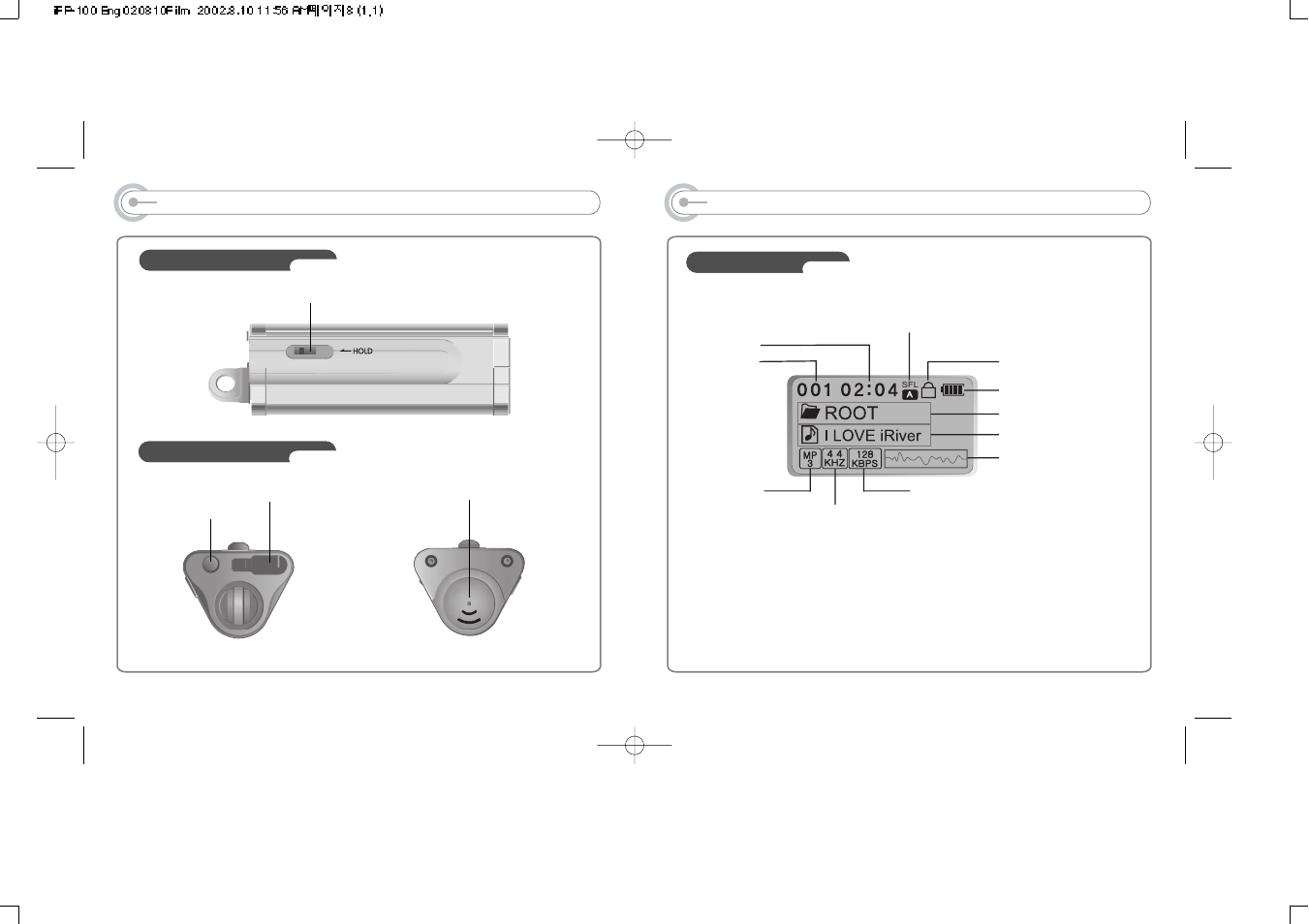 Controls | iRiver iFP-120 User Manual | Page 5 / 28