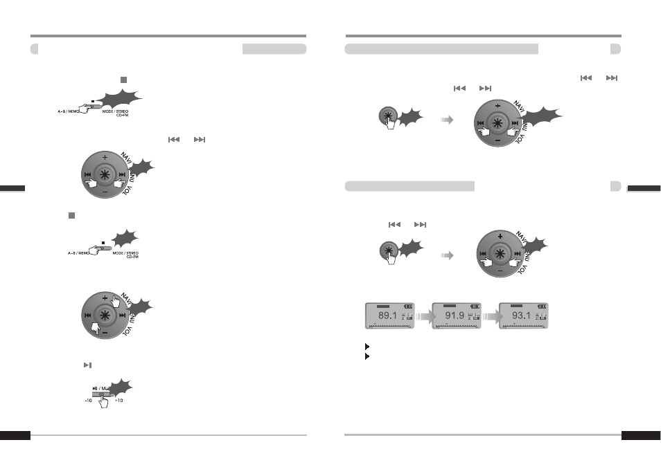 Operating the fm tuner | iRiver iMP-900 User Manual | Page 12 / 36