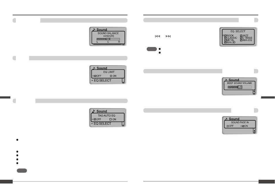 Menu-sound | iRiver iMP-900 User Manual | Page 27 / 36