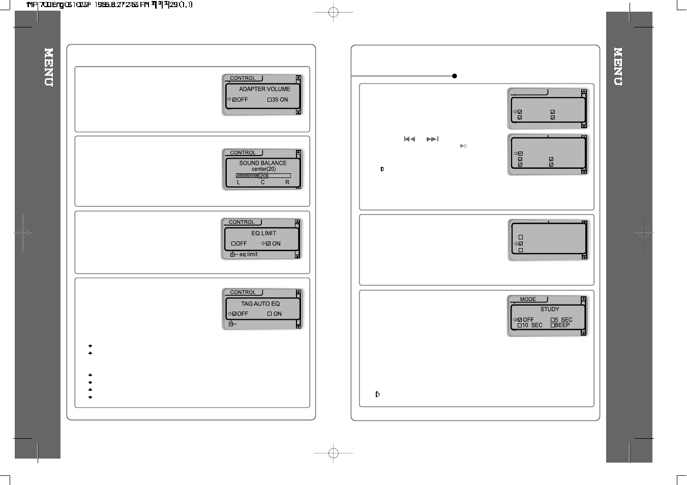 Playback mode | iRiver iMP-700 User Manual | Page 15 / 28