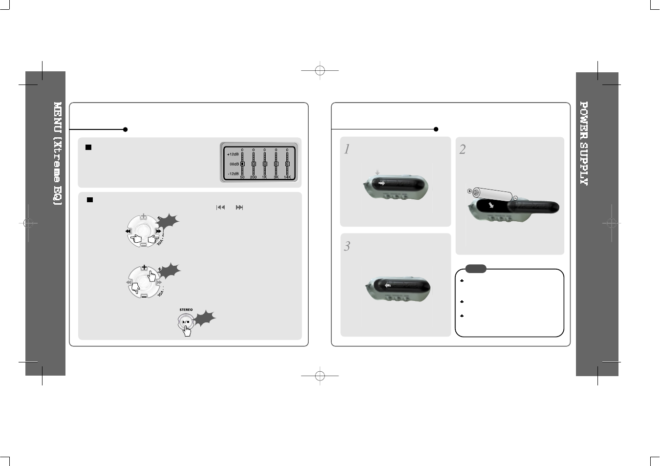 Xtreme eq, Inserting a battery | iRiver iFP-300 Series User Manual | Page 33 / 36