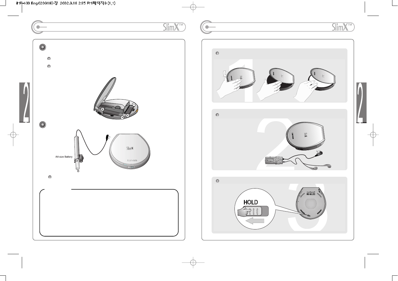 Playing a disc, Power supply(battery) | iRiver iMP-400 User Manual | Page 5 / 23