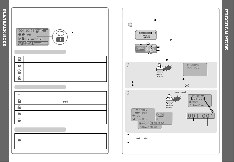 Program mode, Activating program mode | iRiver Slim X iMP IMP-350 User Manual | Page 10 / 30