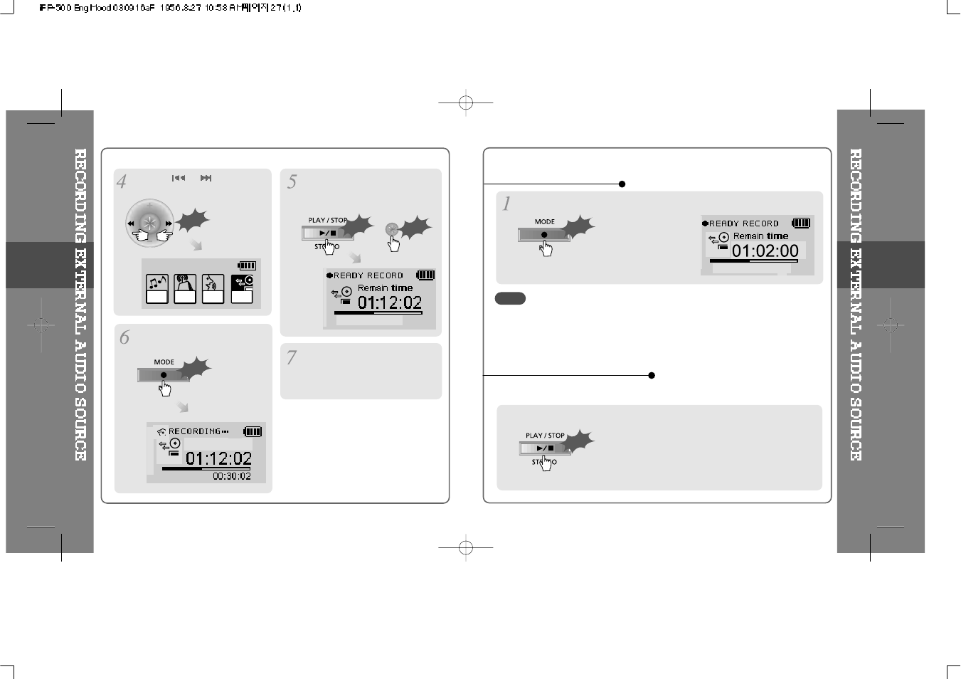 Audio001, Method 1 | iRiver iFP-500 Series User Manual | Page 14 / 51