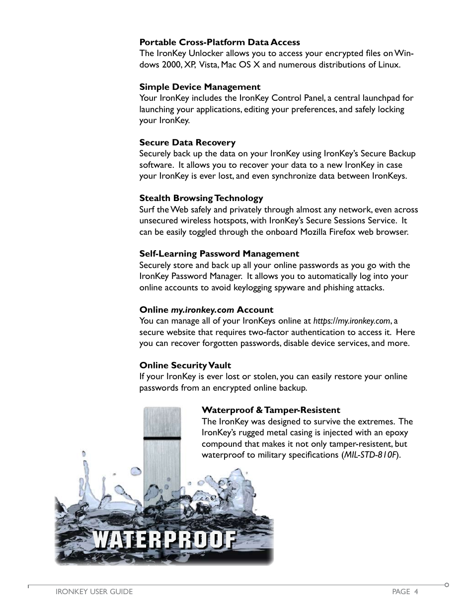 IronKey Personal User Manual | Page 5 / 32