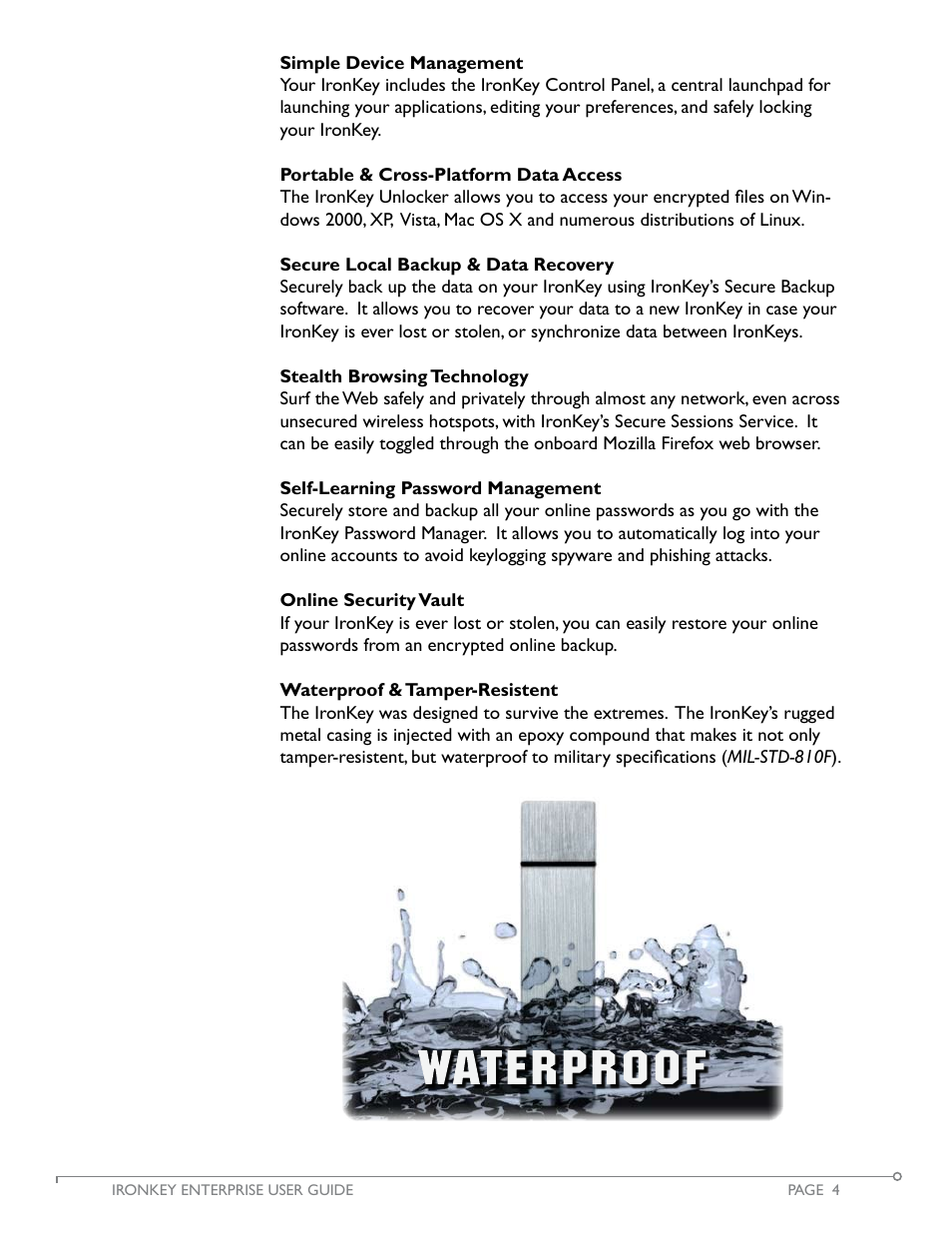 IronKey Secure Flash Drive Enterprise User Manual | Page 5 / 32
