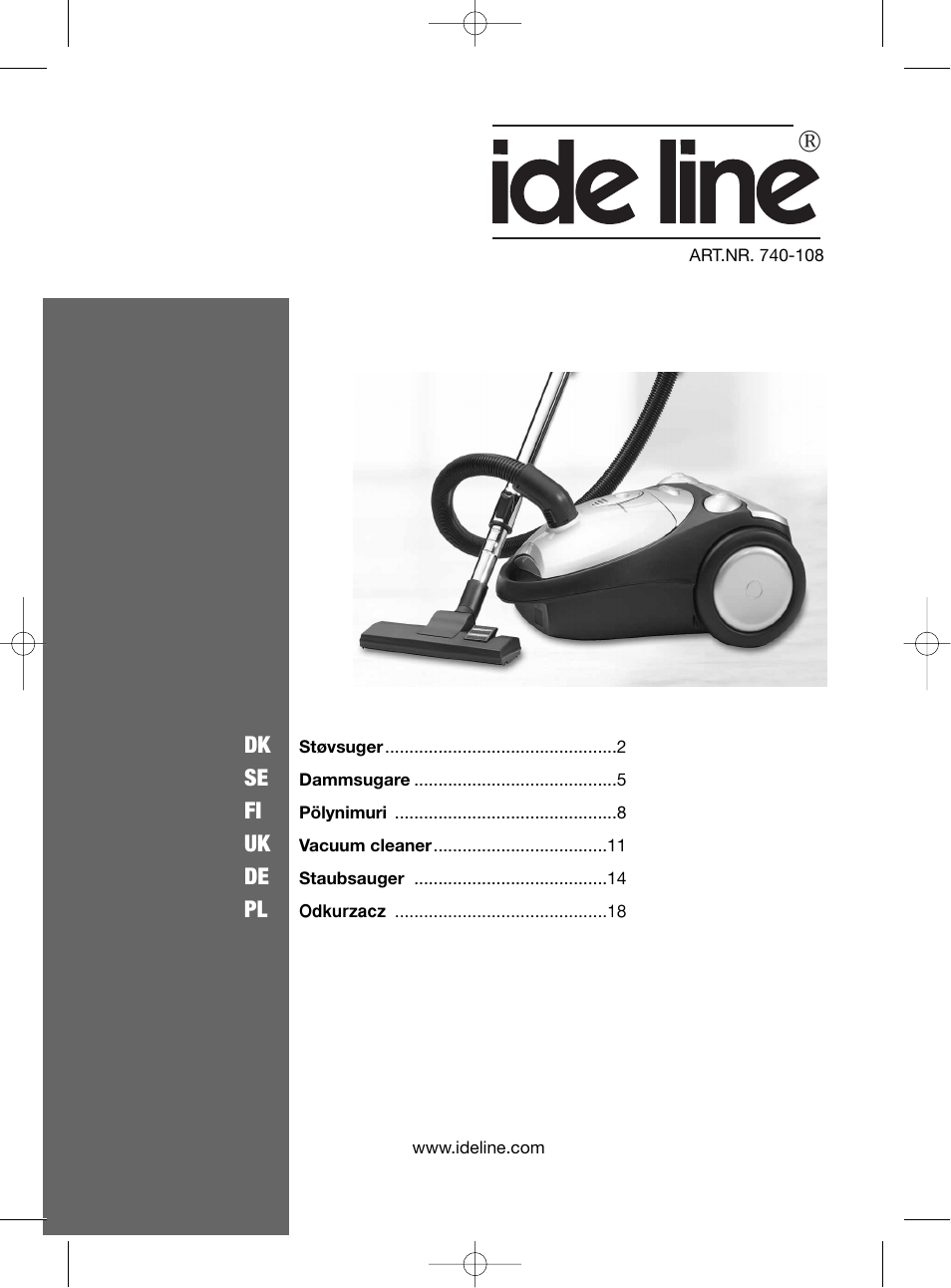 Ide Line 740-108 User Manual | 22 pages