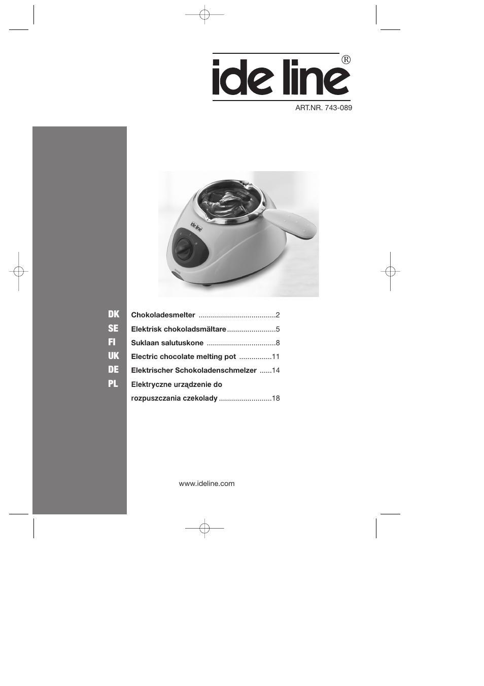Ide Line 743-089 User Manual | 21 pages