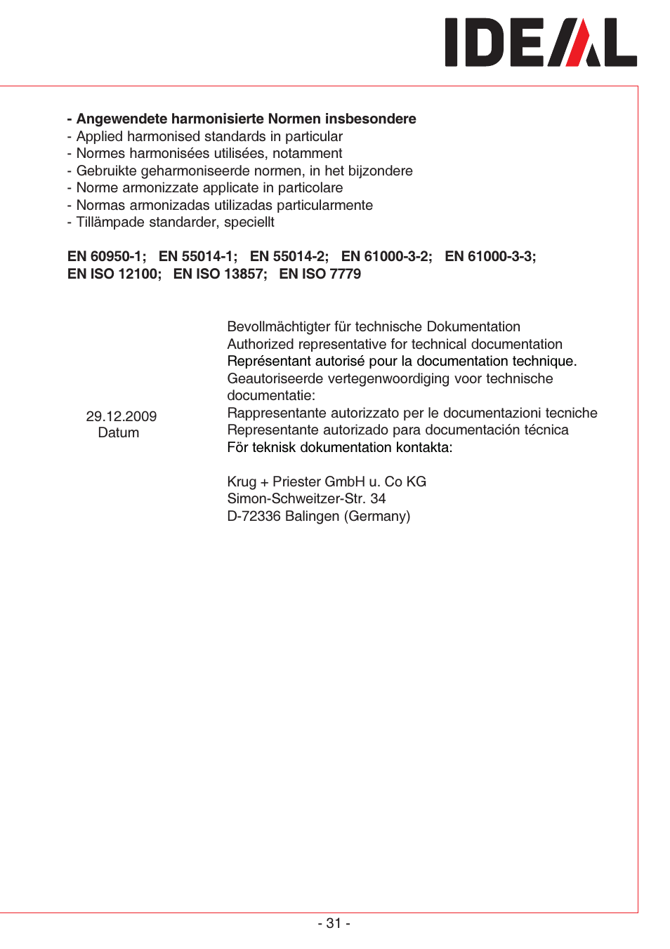 IDEAL INDUSTRIES 2260 User Manual | Page 31 / 32