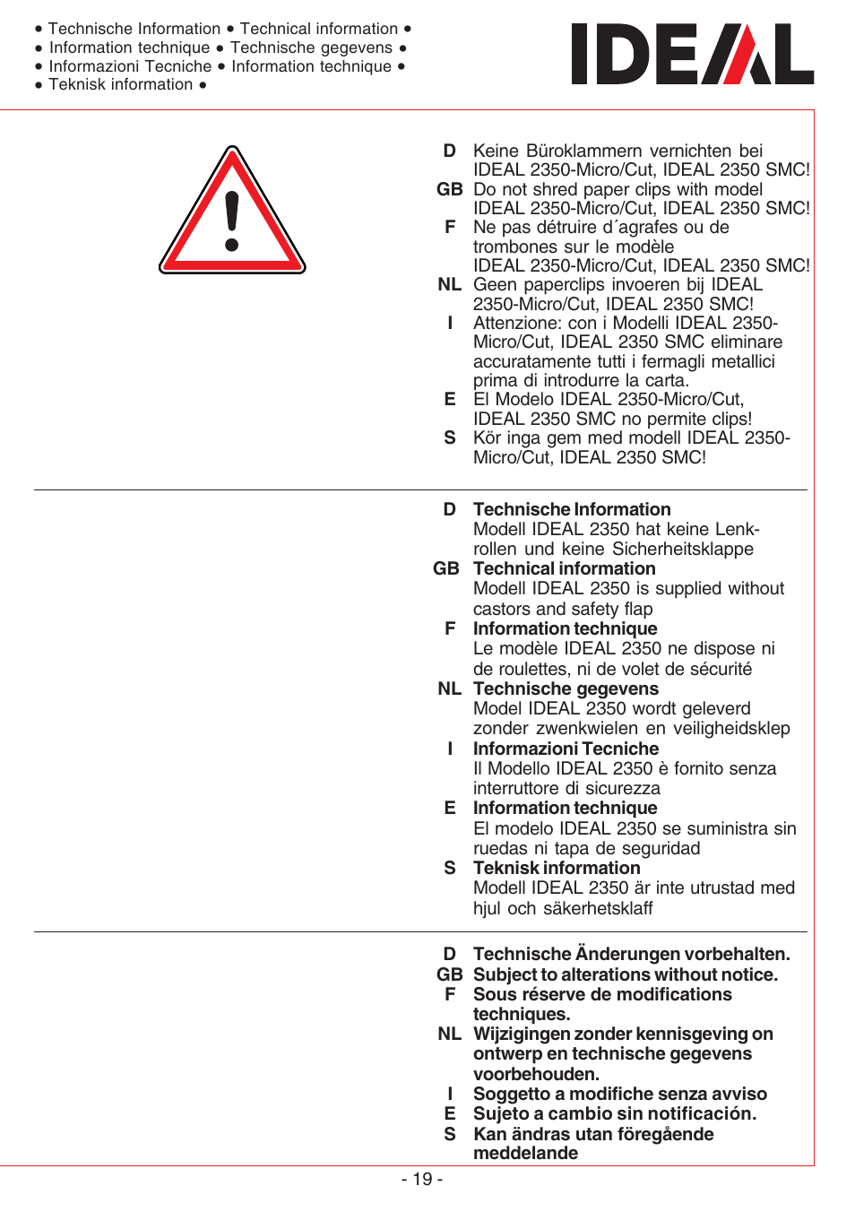 IDEAL INDUSTRIES IDEAL 2402 User Manual | Page 19 / 24