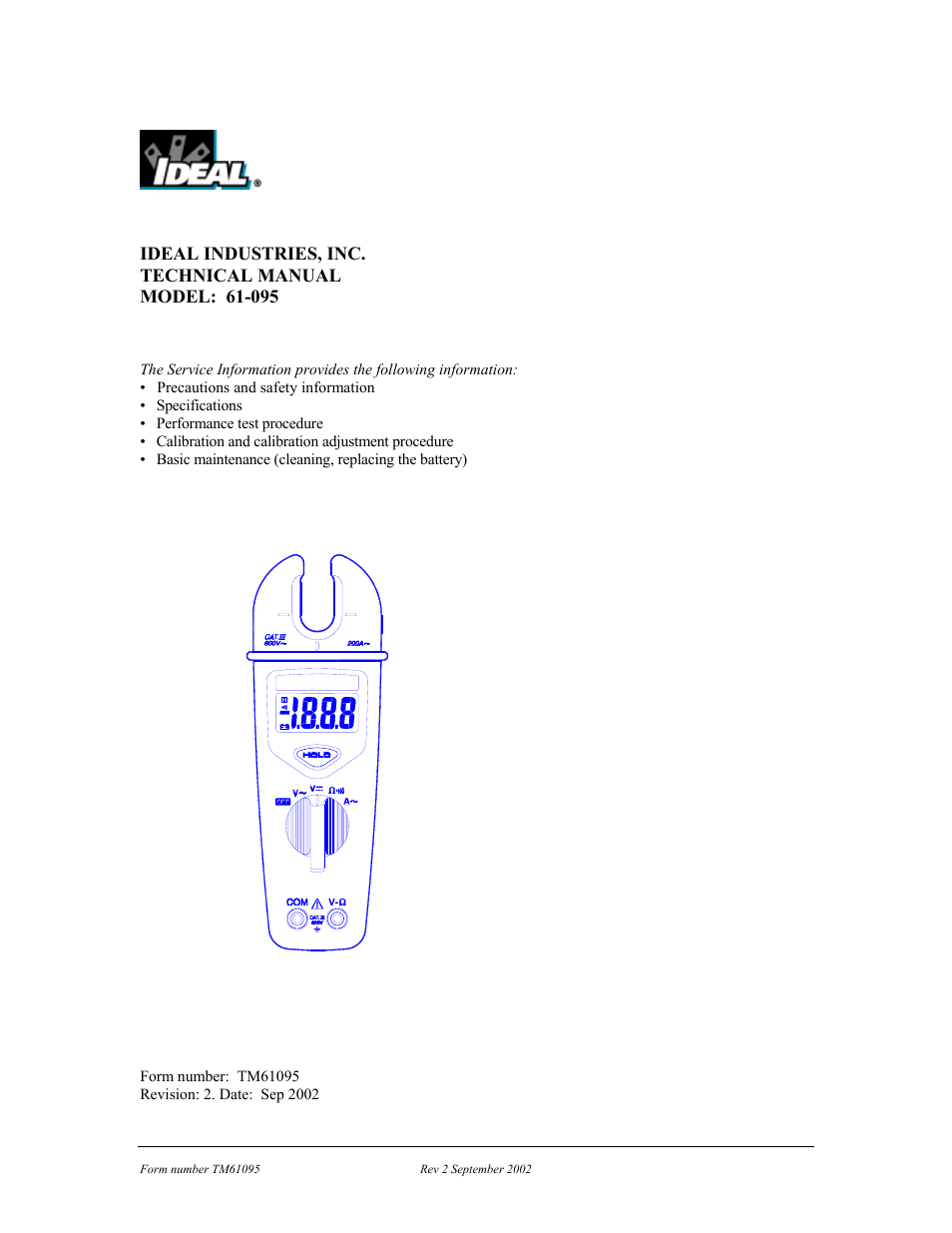 IDEAL INDUSTRIES 61-095 User Manual | 13 pages