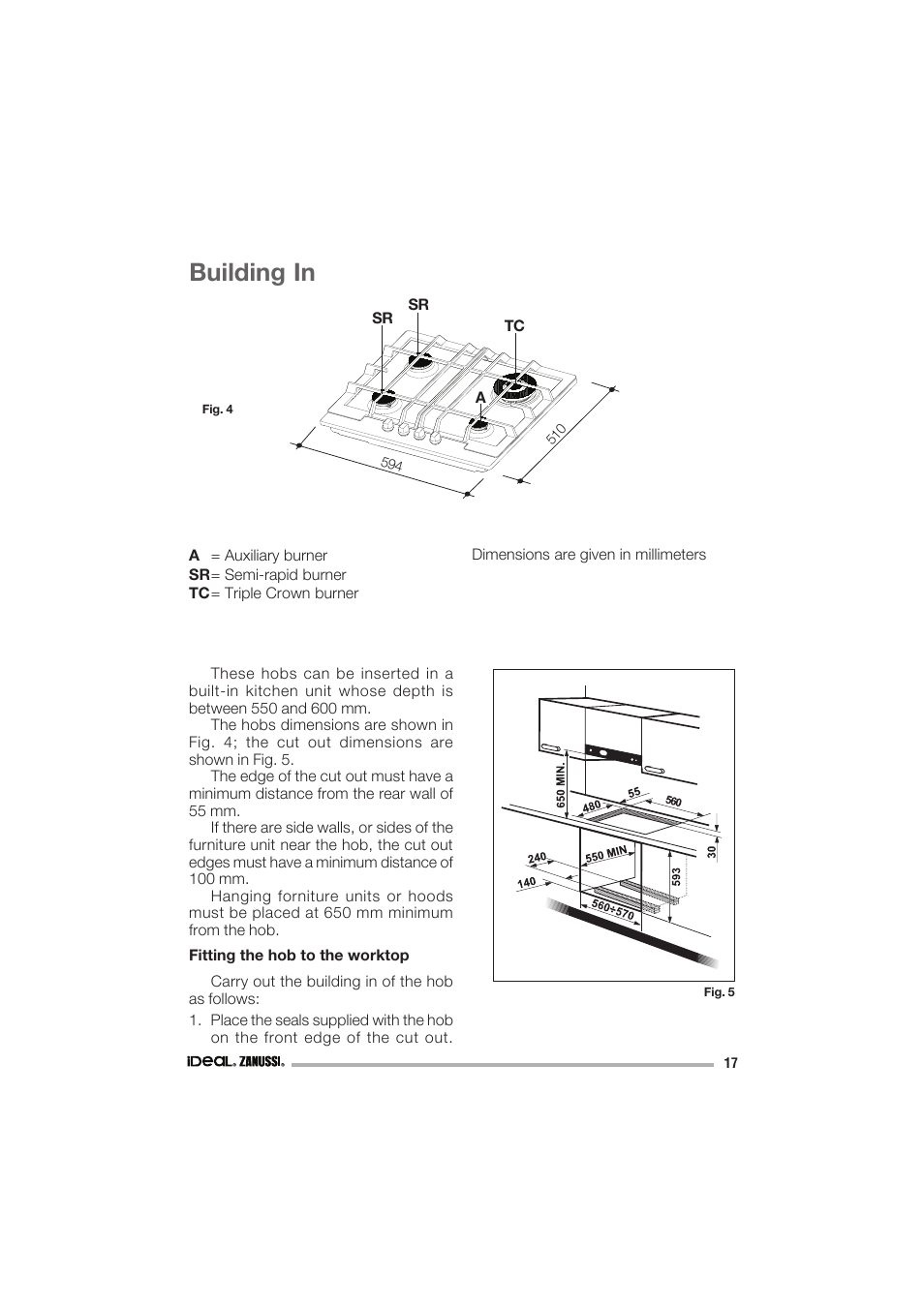 Building in | IDEAL INDUSTRIES IZGS 68 ICTX User Manual | Page 17 / 20