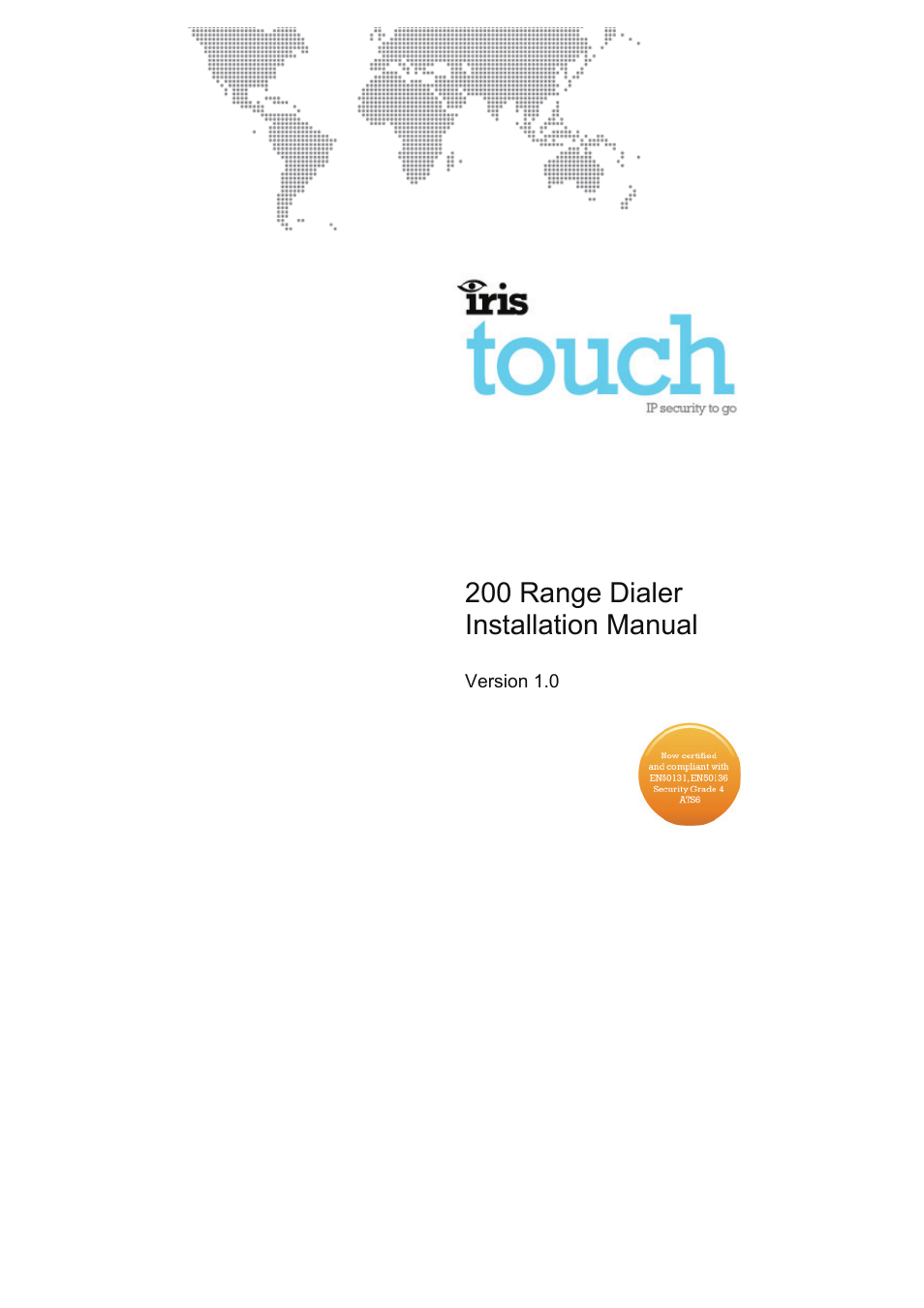 I.R.I.S. Touch 200 User Manual | 20 pages