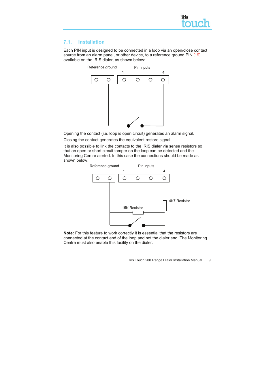 Installation | I.R.I.S. Touch 200 User Manual | Page 14 / 20
