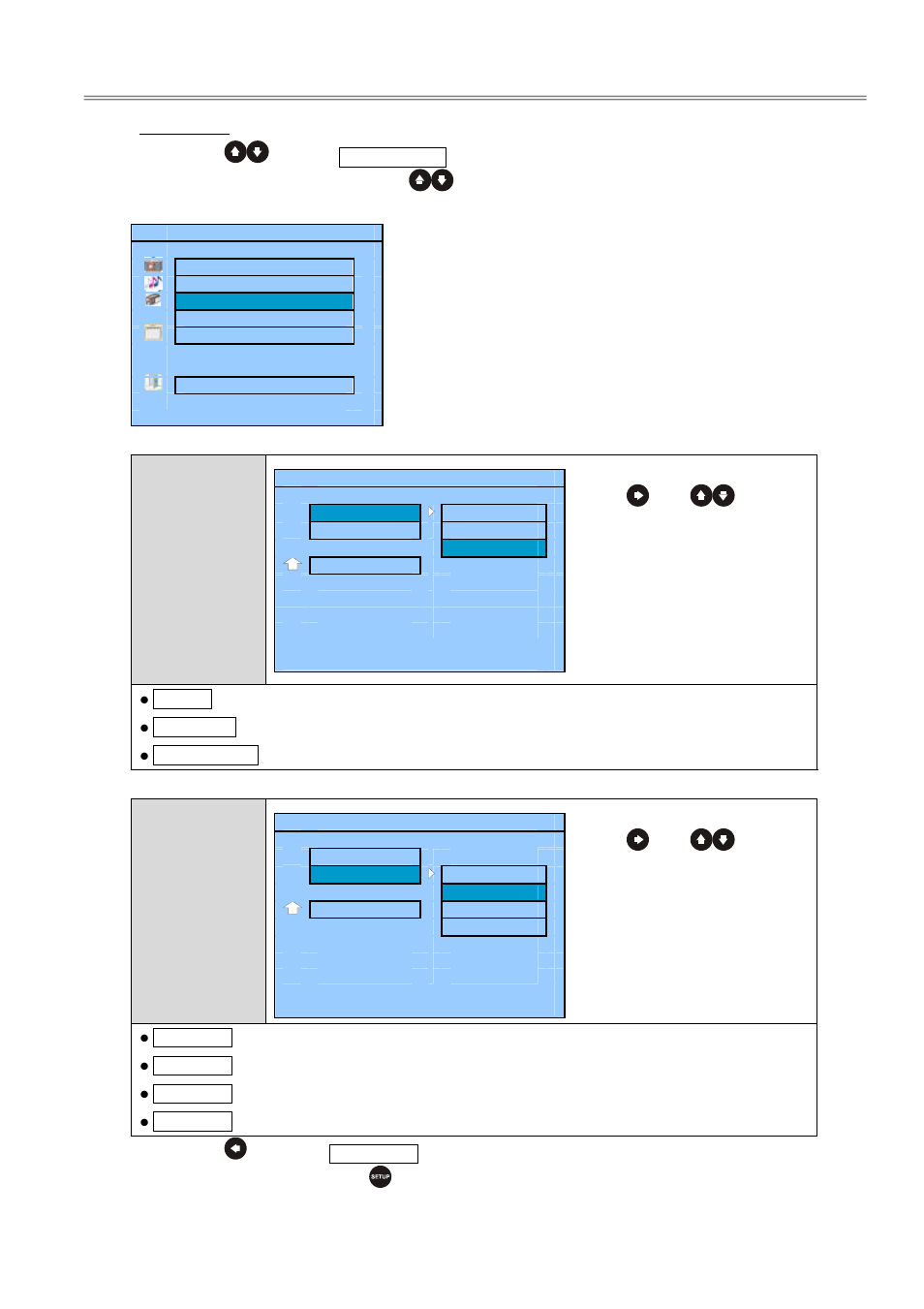 Media player user guide, Single is to repeat one, One loop is to repeat one loop | Continuous is to repeat continuously whole videos, 2x2 matrix is to show thumbnail in 2x2 matrixes, 3x3 matrix is to show thumbnail in 3x3 matrixes, 4x4 matrix is to show thumbnail in 4x4 matrixes | I-Tech Company MP3 Headphone User Manual | Page 15 / 32