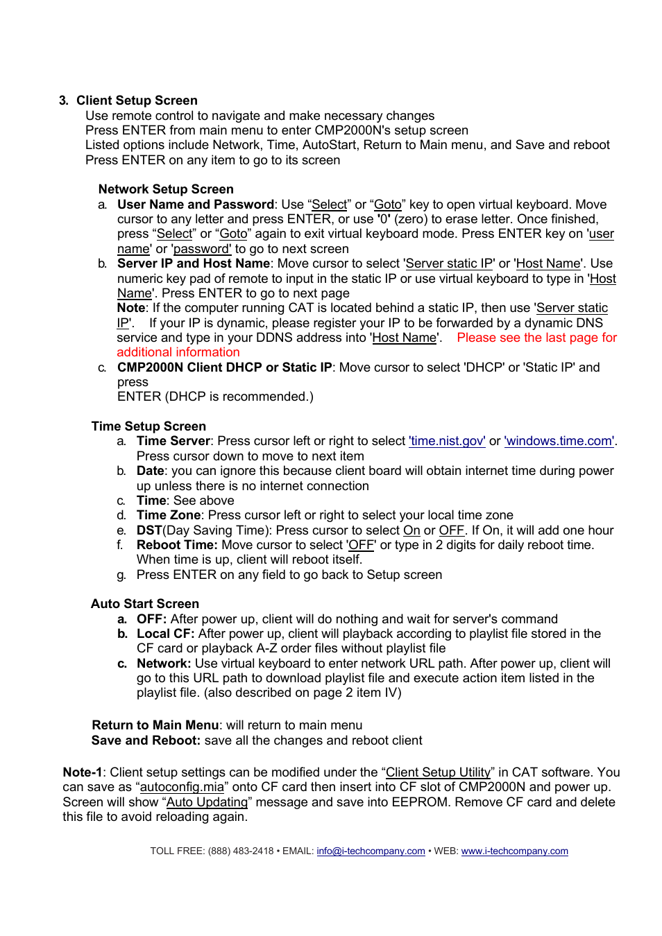 I-Tech Company CMP2000N User Manual | Page 6 / 39