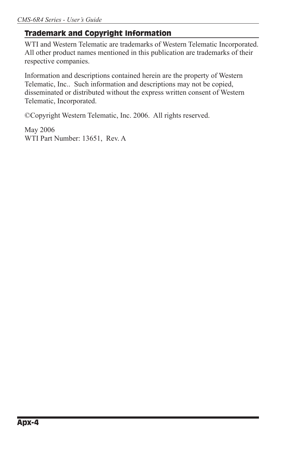 I-Tech Company CMS 6R4 Series User Manual | Page 118 / 123