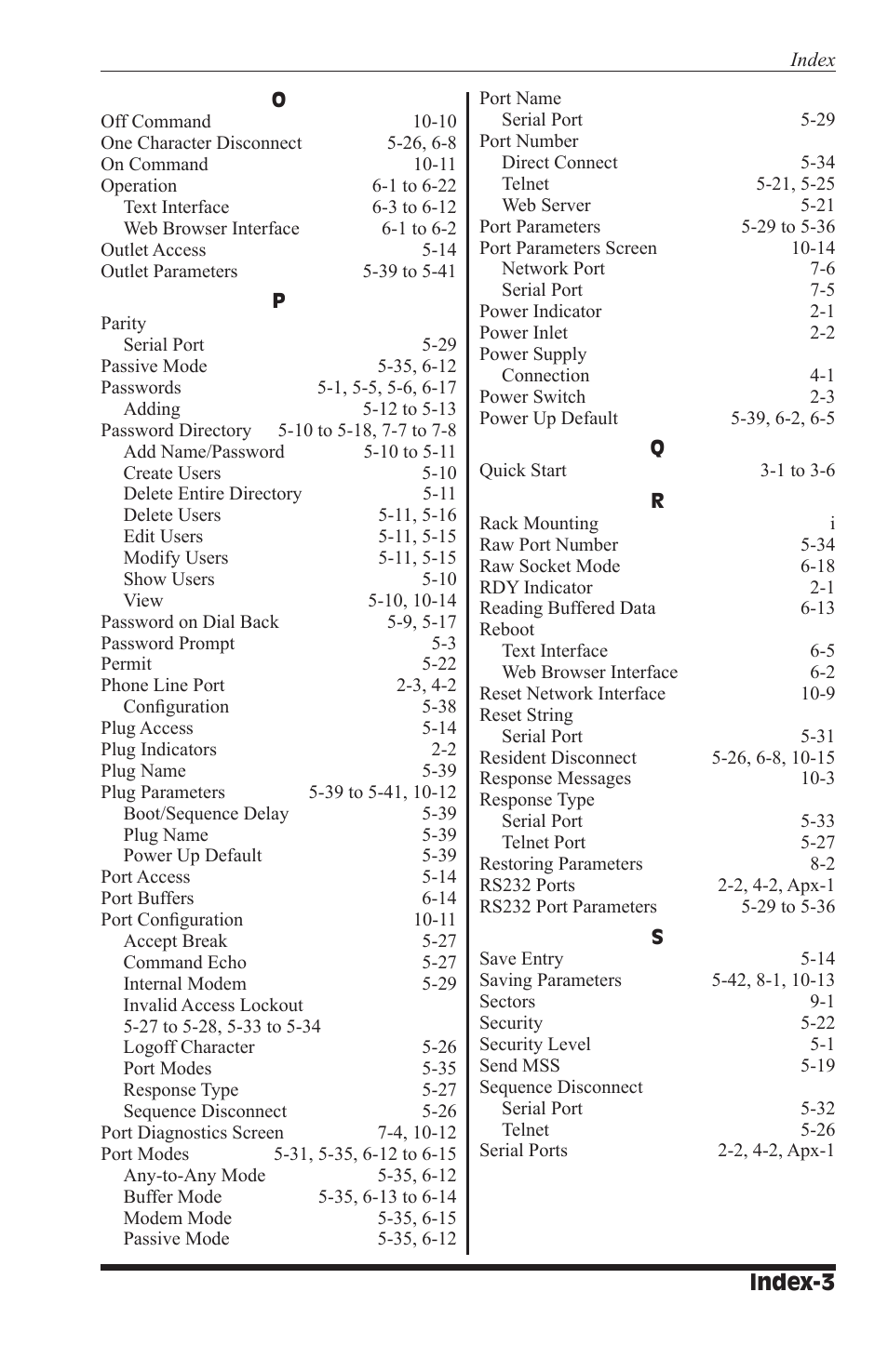 Index-3 | I-Tech Company CMS 6R4 Series User Manual | Page 121 / 123